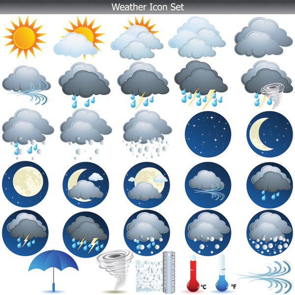 free vector Weather icon vector